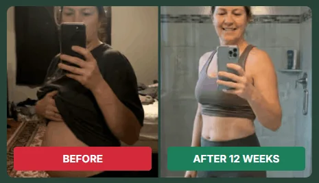 Before and after customer story graphic